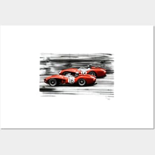 Ferrari 250TR, Phil Hill, Peter Collins Posters and Art